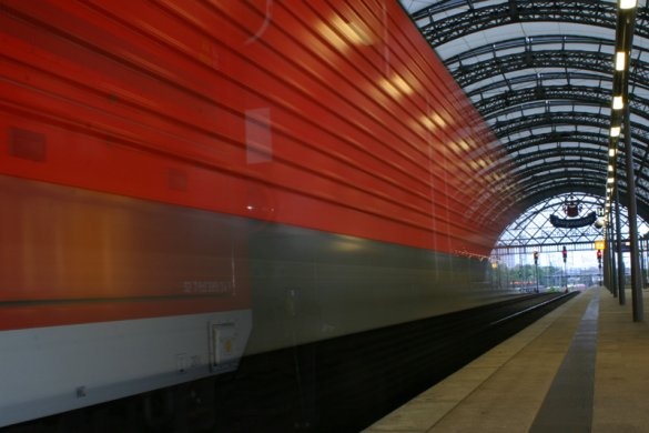 treno in partenza